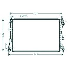 Radiatore acqua per OPEL SIGNUM dal 2003 al 2005