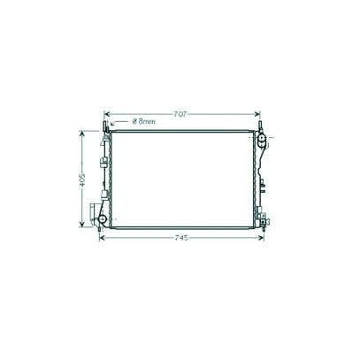 Radiatore acqua per OPEL SIGNUM dal 2003 al 2005 Codice OEM 1300246