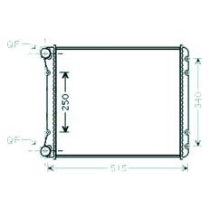 Radiatore acqua per AUDI A2 dal 2000 al 2005