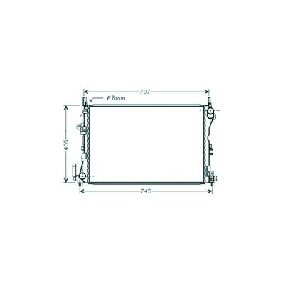Radiatore acqua per OPEL SIGNUM dal 2003 al 2005 Codice OEM 1300245