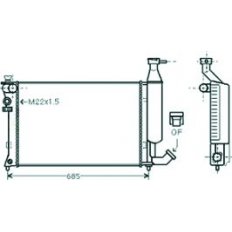 Radiatore acqua per CITROEN BERLINGO dal 1996 al 2002