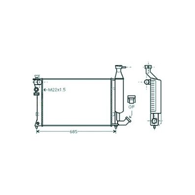 Radiatore acqua per CITROEN BERLINGO dal 1996 al 2002 Codice OEM 350213117800