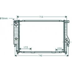 Radiatore acqua per BMW 5 E34 dal 1988 al 1995