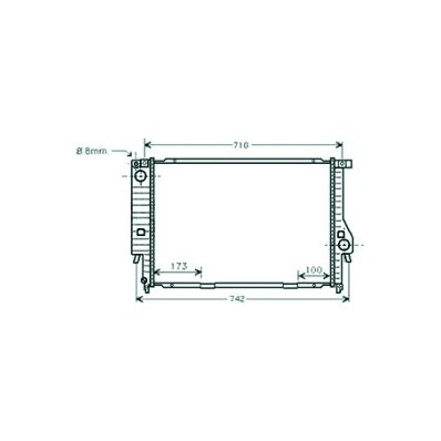 Radiatore acqua per BMW 5 E34 dal 1988 al 1995 Codice OEM 17112244542