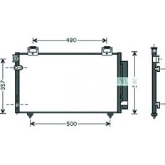 Condensatore per TOYOTA AVENSIS dal 2003 al 2006