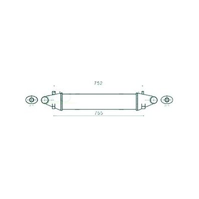 Intercooler per MERCEDES-BENZ C W204 dal 2007 al 2011 Codice OEM 204-500-0100