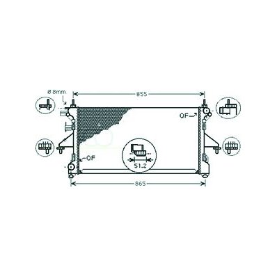 Radiatore acqua per CITROEN JUMPER dal 2014 Codice OEM 1362917080