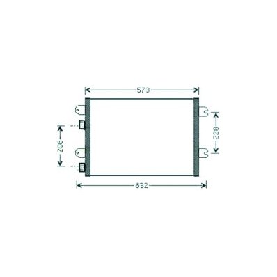 Condensatore per DACIA LOGAN dal 2008 al 2012 Codice OEM 8200182361