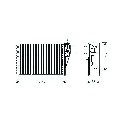 Scambiatore di calore per PEUGEOT 207 dal 2006 al 2009 Codice OEM 6448P9