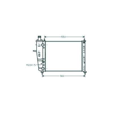 Radiatore acqua per FIAT BRAVA dal 1995 al 2001 Codice OEM 7776507