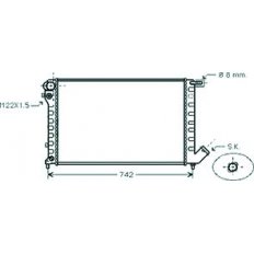Radiatore acqua per CITROEN XSARA dal 1997 al 2000