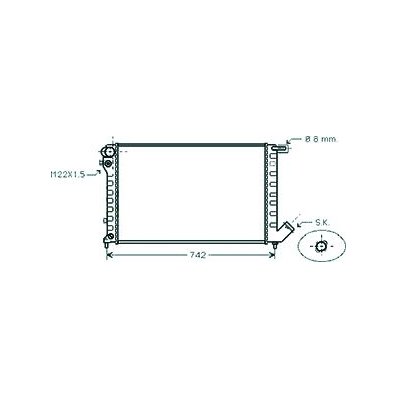 Radiatore acqua per CITROEN XSARA dal 1997 al 2000 Codice OEM 133058