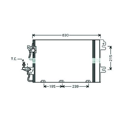 Condensatore per OPEL ASTRA H dal 2004 al 2007 Codice OEM 93178958