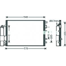 Condensatore per RENAULT KANGOO dal 2003 al 2007