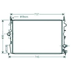 Radiatore acqua per OPEL VECTRA C dal 2002 al 2005