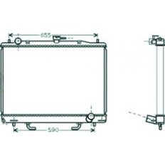 Radiatore acqua per MITSUBISHI PAJERO dal 2006 al 2015