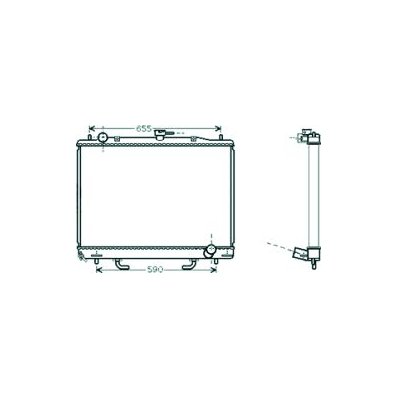 Radiatore acqua per MITSUBISHI PAJERO dal 2000 al 2002 Codice OEM MR968133