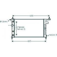 Radiatore acqua per OPEL CORSA B dal 1993 al 1997