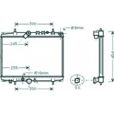 Radiatore acqua per CITROEN C5 dal 2001 al 2004