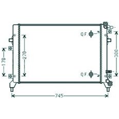Radiatore acqua per VOLKSWAGEN TIGUAN dal 2011 al 2016