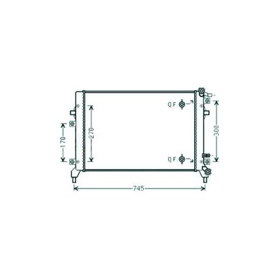 Radiatore acqua per VOLKSWAGEN TIGUAN dal 2011 al 2016 Codice OEM 1K0121251EC