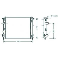 Radiatore acqua per RENAULT CLIO dal 1998 al 2001