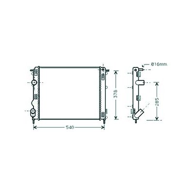 Radiatore acqua per RENAULT CLIO dal 1998 al 2001 Codice OEM 2140000QAY