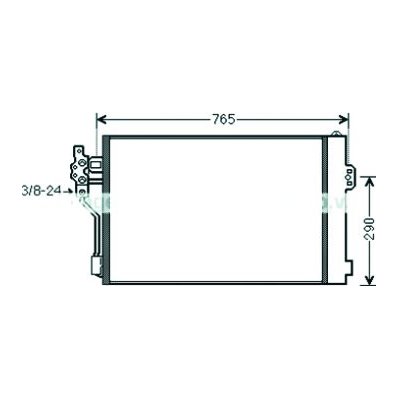 Condensatore per MERCEDES-BENZ VITO dal 2003 al 2010 Codice OEM 639-835-0800