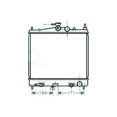 Radiatore acqua per NISSAN MICRA K12 dal 2003 al 2005