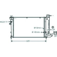 Radiatore acqua per CITROEN ZX dal 1991 al 1997