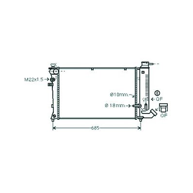 Radiatore acqua per CITROEN ZX dal 1991 al 1997 Codice OEM 1301KG