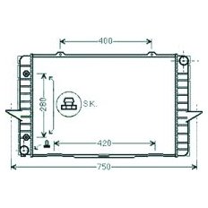 Radiatore acqua per VOLVO S70 dal 1996 al 2000