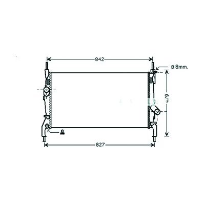 Radiatore acqua per FORD TRANSIT dal 2006 al 2014 Codice OEM 1373156