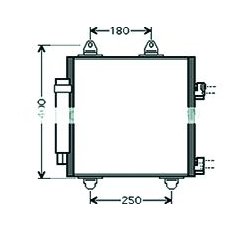 Condensatore per TOYOTA AYGO dal 2005 al 2008