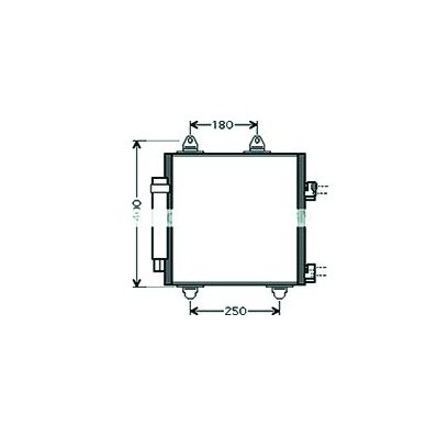 Condensatore per CITROEN C1 dal 2012 al 2014 Codice OEM 884500H020