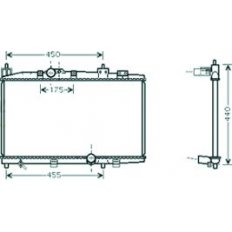 Radiatore acqua per TOYOTA YARIS dal 2003 al 2005