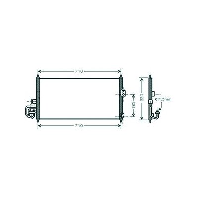 Condensatore per NISSAN ALMERA N16 dal 2000 al 2002 Codice OEM 92100-BM405