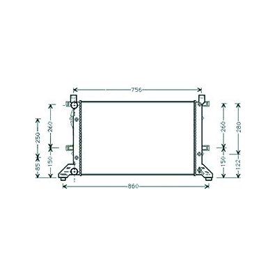 Radiatore acqua per VOLKSWAGEN LT 35 dal 1996 al 2006 Codice OEM 2D0121253B