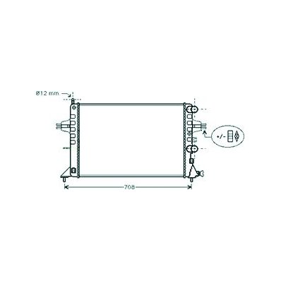 Radiatore acqua per OPEL ASTRA G dal 1998 al 2004 Codice OEM 09119481