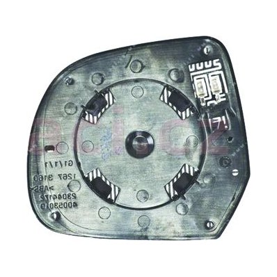 Piastra specchio retrovisore termica per DACIA DOKKER dal 2012 lato sinistro guidatore Codice OEM 963663482R