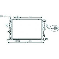 Radiatore acqua per OPEL ASTRA G dal 1998 al 2004