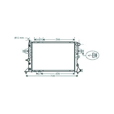Radiatore acqua per OPEL ASTRA G dal 1998 al 2004 Codice OEM 1300190
