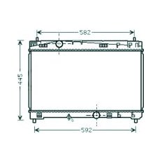 Radiatore acqua per TOYOTA YARIS dal 2005 al 2008