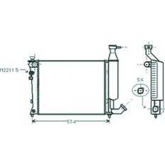 Radiatore acqua per PEUGEOT PARTNER/RANCH dal 1996 al 2002