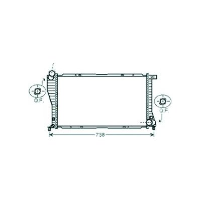 Radiatore acqua per BMW 5 E39 dal 1995 al 2000 Codice OEM 17112247345