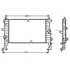 Radiatore acqua per OPEL MERIVA dal 2003 al 2006