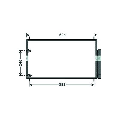 Condensatore per TOYOTA AURIS dal 2007 al 2010 Codice OEM 88450-12280