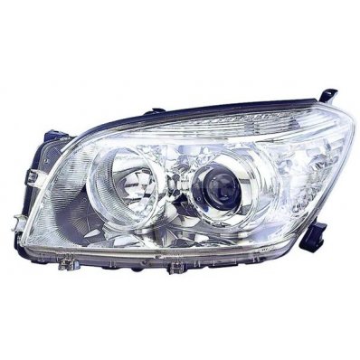 Proiettore cromato per TOYOTA RAV 4 dal 2006 al 2008 lato sinistro guidatore Codice OEM 8117042311