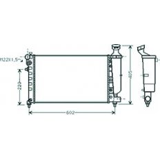 Radiatore acqua per PEUGEOT 106 dal 1996 al 2003