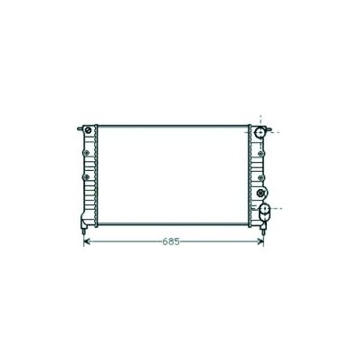 Radiatore acqua per RENAULT R21 dal 1989 al 1995 Codice OEM 7700795175